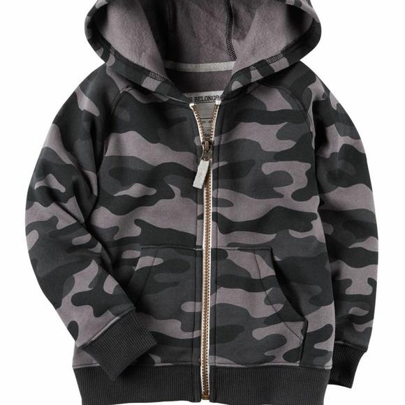 Carters Camo Zip Up Hoodie Jacket for Boys New - Picture 1 of 2